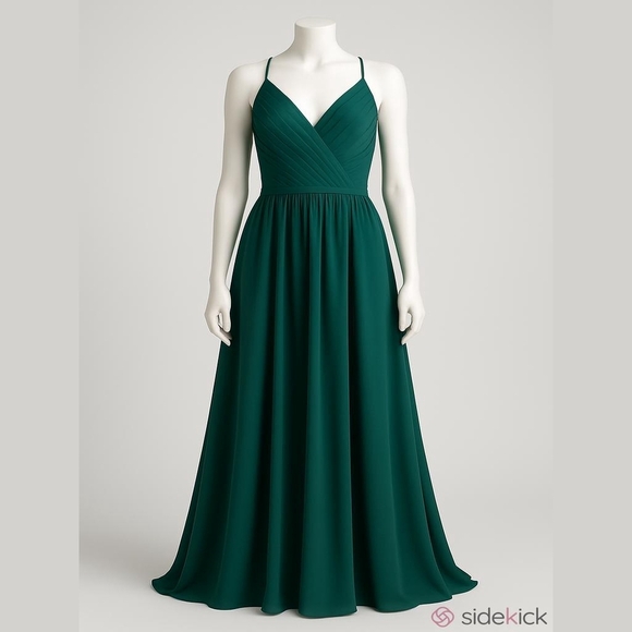 Source Unknown Dresses & Skirts - Spaghetti Strap Surplice Front Floor Length Dress Size 16